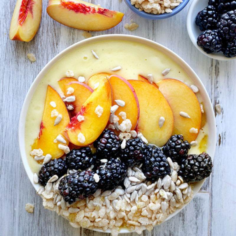 Pineapple, banana & peach smoothie bowl - Health Nutrition