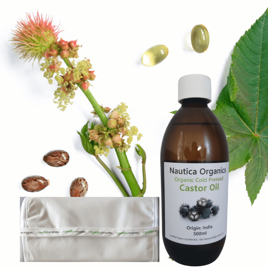 Castor Oil Liver Compress & Pure Organic Castor Oil Pack - Health Nutrition