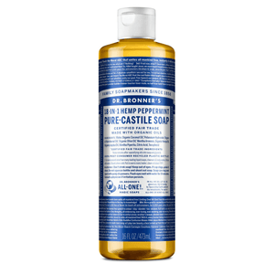 Dr Bronner's Vegan Certified Pure-Castile Hemp Peppermint Liquid Soap - Health Nutrition