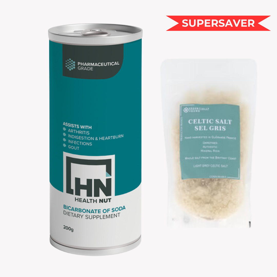 Immunity Bundle Special - 300gm Celtic Salt with 200gm Bicarb work together to improve your immunity - Health Nutrition