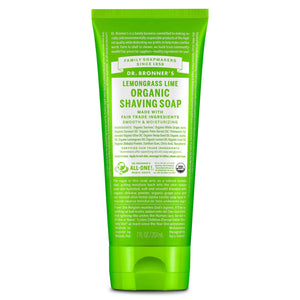 Dr Bronner Certified Organic Lemon Grass Shaving Soap - Health Nutrition