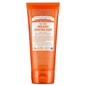 Dr Bronner Certified Organic Tea Tree Shaving Soap - Health Nutrition