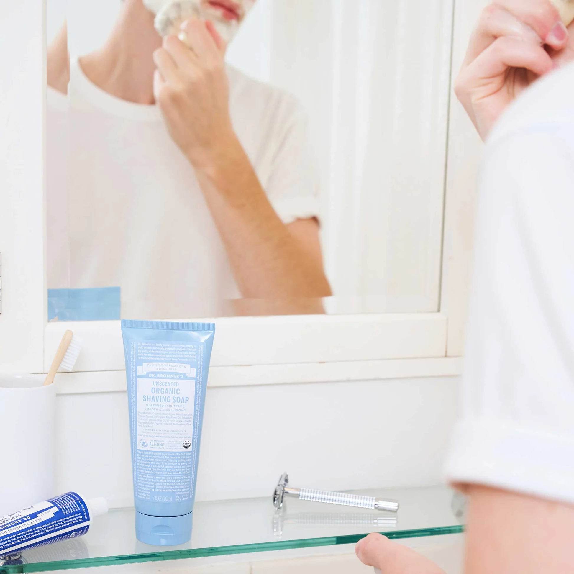 Dr Bronner Certified Organic Unscented Shaving Soap - Health Nutrition