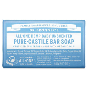 Dr Bronner Pure-Castile Bar Soaps - Gentle! Effective! Mild! - Health Nutrition