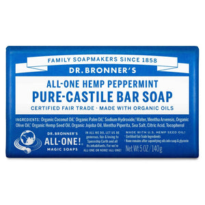 Dr Bronner Pure-Castile Bar Soaps - Gentle! Effective! Mild! - Health Nutrition