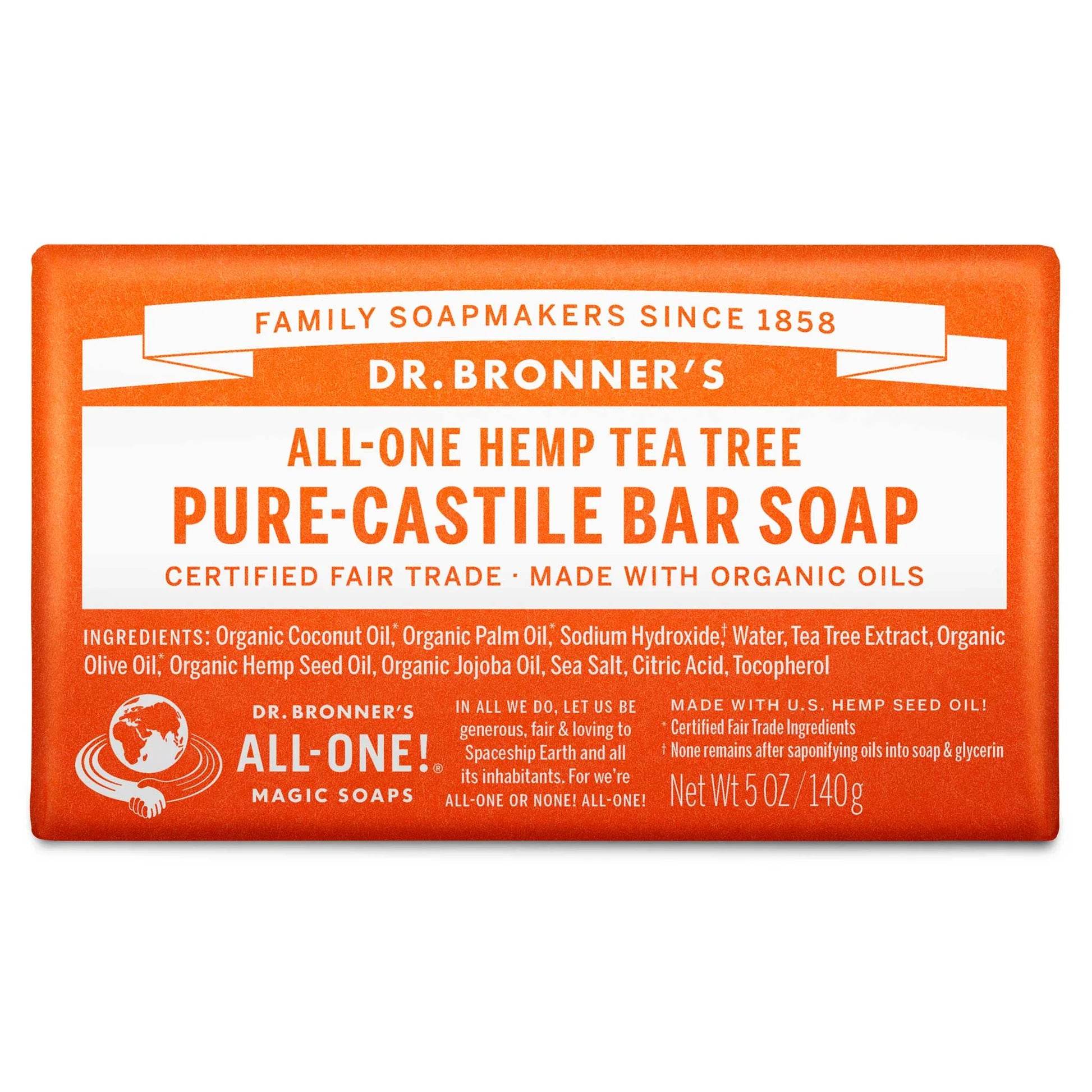 Dr Bronner Pure-Castile Bar Soaps - Gentle! Effective! Mild! - Health Nutrition
