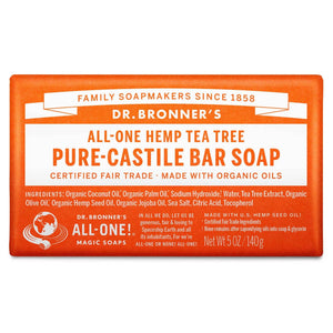 Dr Bronner Pure-Castile Bar Soaps - Gentle! Effective! Mild! - Health Nutrition