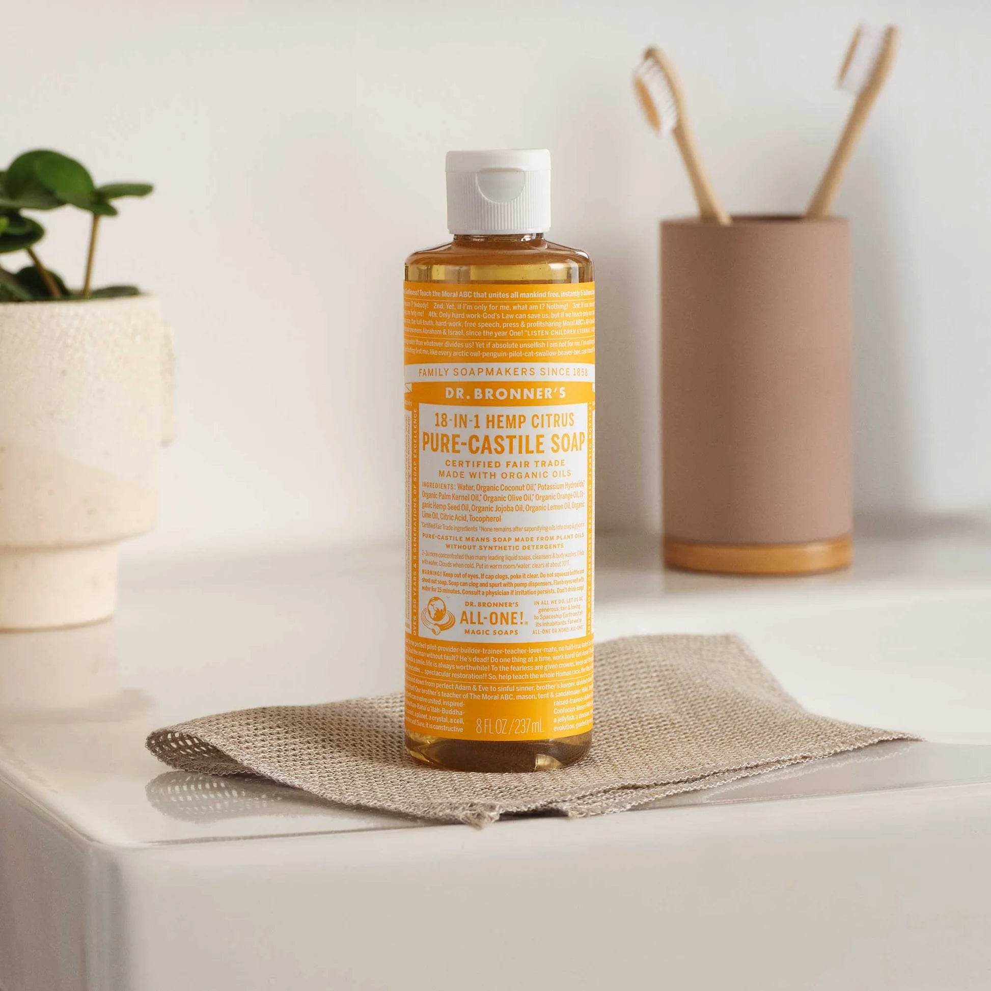 Dr Bronner Certified Organic Citrus Pure-Castile Liquid Soap - Health Nutrition