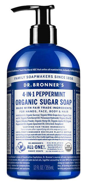 Dr Bronner Organic Sugar Soap Peppermint1