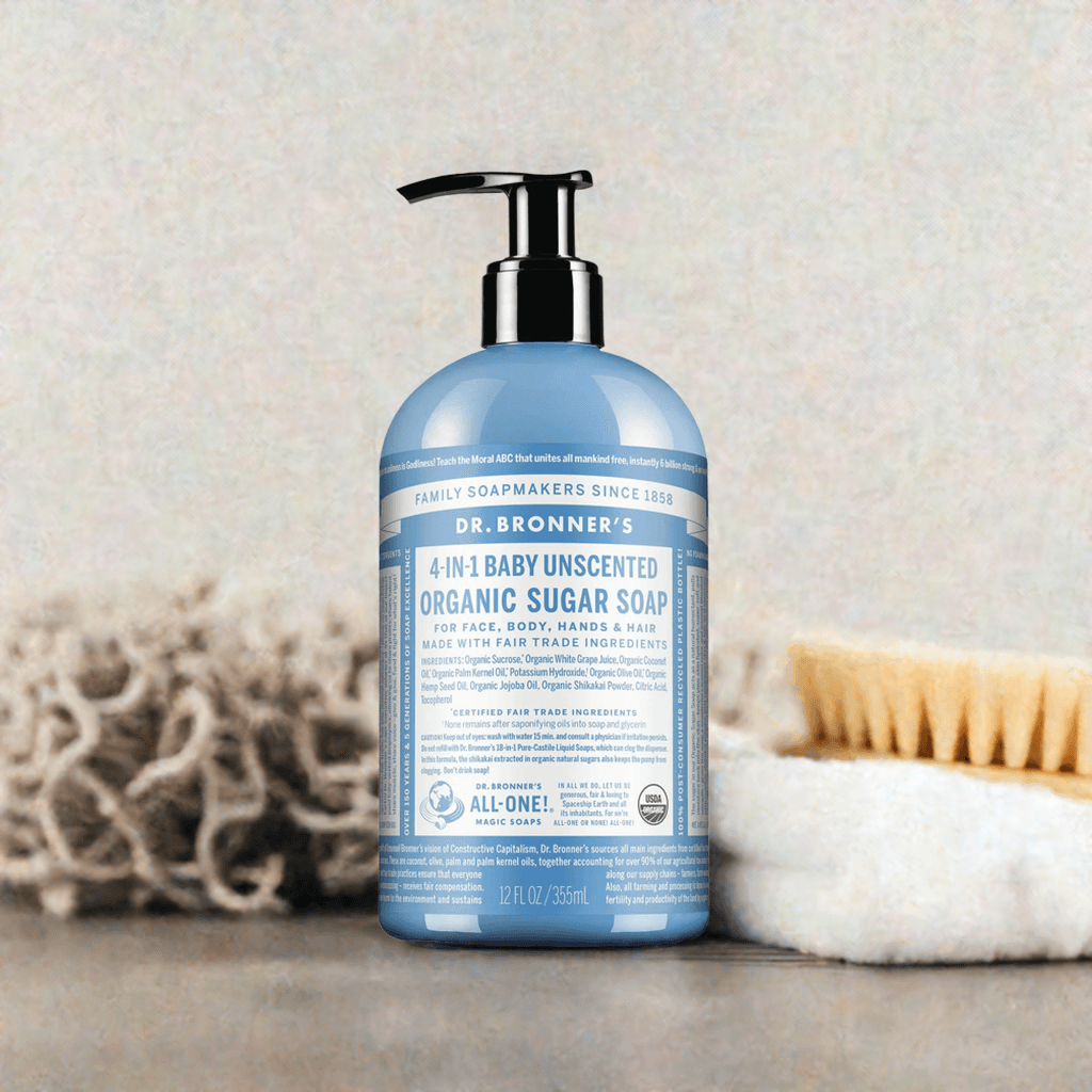 Dr Bronner Organic Unscented Sugar Soap - Vegan - Health Nutrition