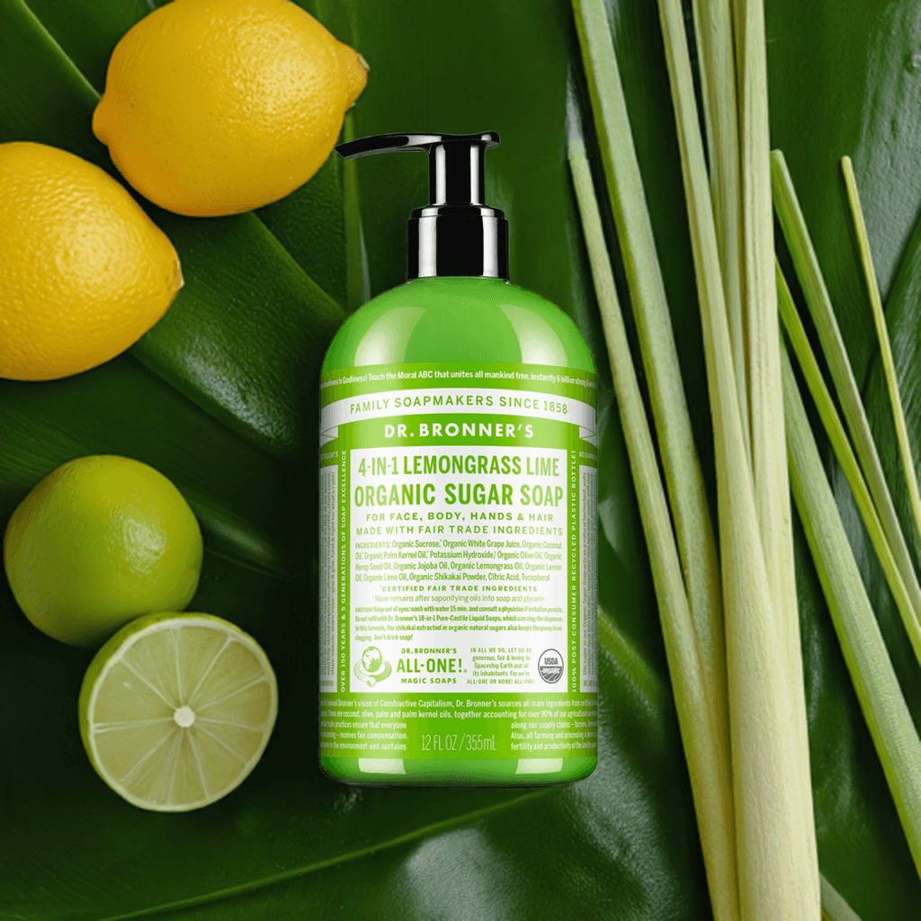 Dr Bronner Organic Lemongrass Sugar Soap - Vegan - Health Nutrition