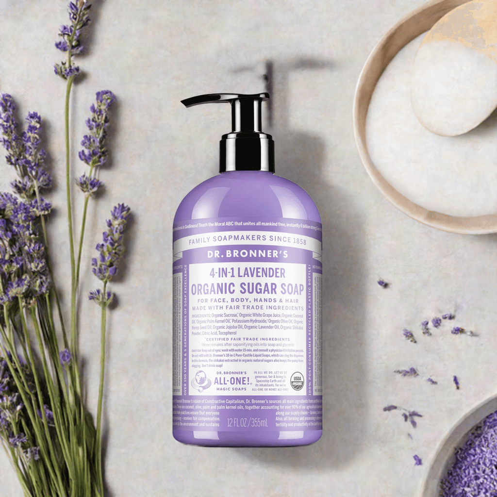 Dr Bronner Organic Lavender Sugar Soap - Vegan - Health Nutrition