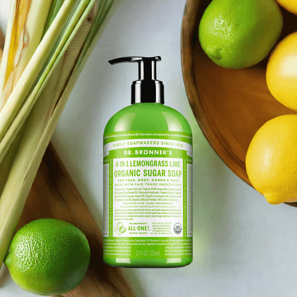Dr Bronner Organic Lemongrass Sugar Soap - Vegan - Health Nutrition