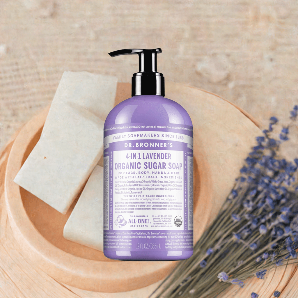 Dr Bronner Organic Lavender Sugar Soap - Vegan - Health Nutrition