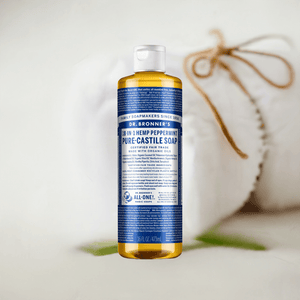 Dr Bronner's Vegan Certified Pure-Castile Hemp Peppermint Liquid Soap - Health Nutrition