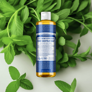 Dr Bronner's Vegan Certified Pure-Castile Hemp Peppermint Liquid Soap - Health Nutrition